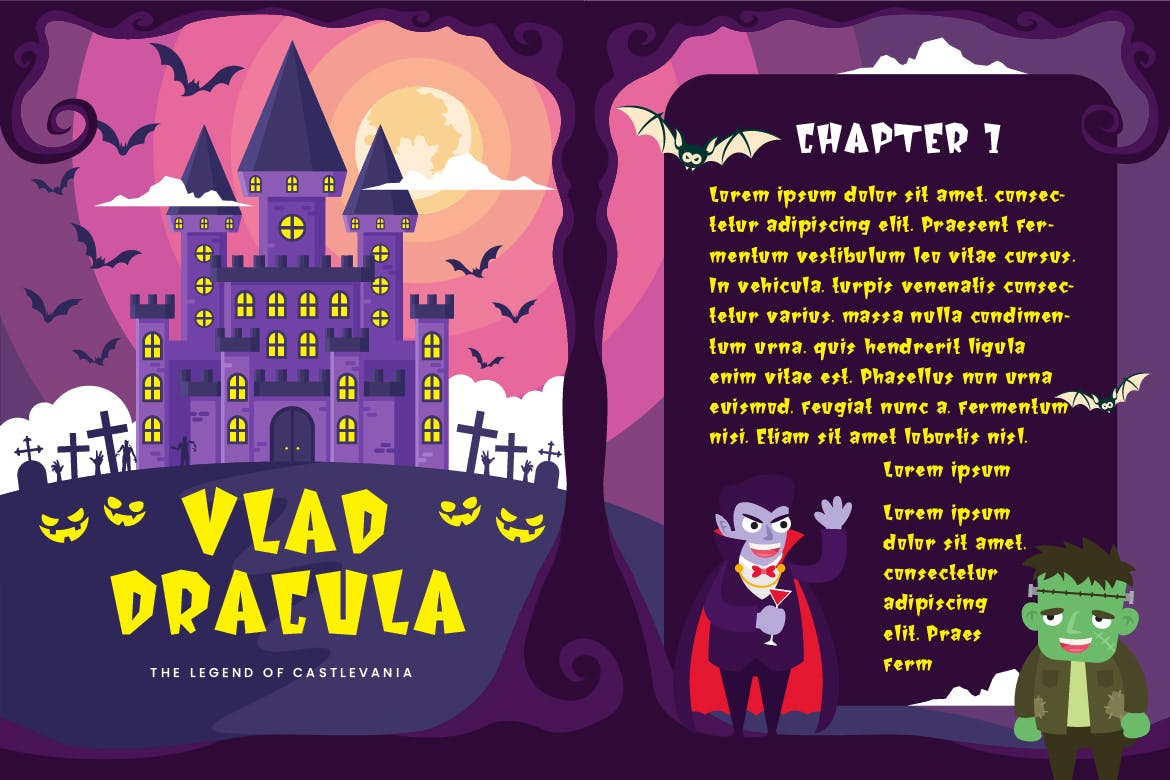 儿童节/万圣节节日主题设计适用的装饰设计无衬线字体 Monster Squad – Fun Halloween Typeface插图(2)