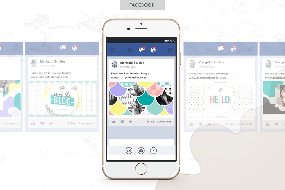 色彩缤纷风格社交媒体贴图素材包 COLOR POP | Social Media Pack插图(7)