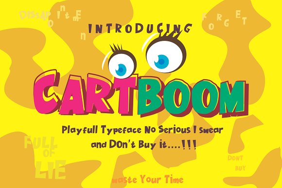 CARTBOOM FONT~NO SERIOUS DON’T BUY插图