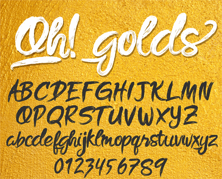 Oh golds DEMO font插图