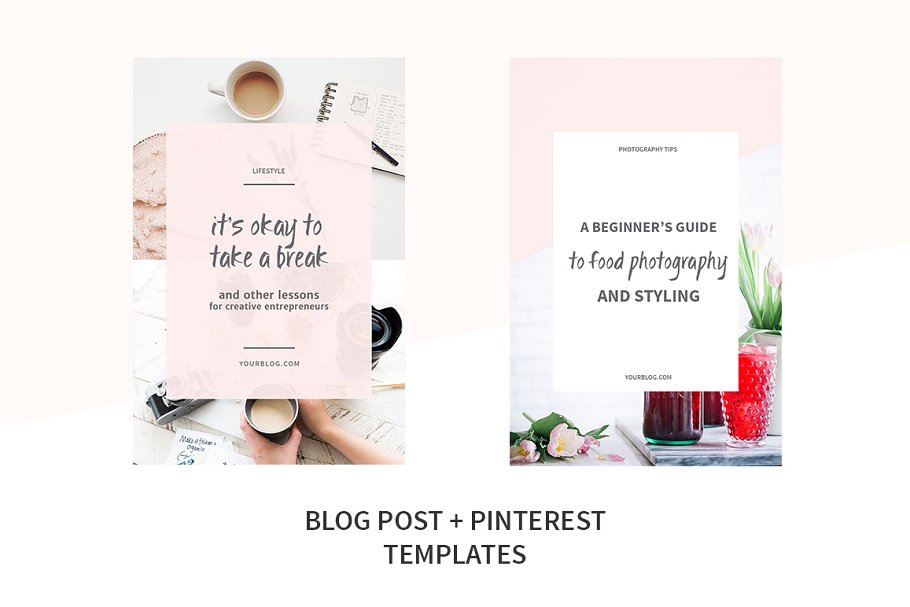 博客+社交媒体图片模板素材库精选 Blog + Social Media Image Templates插图(2)