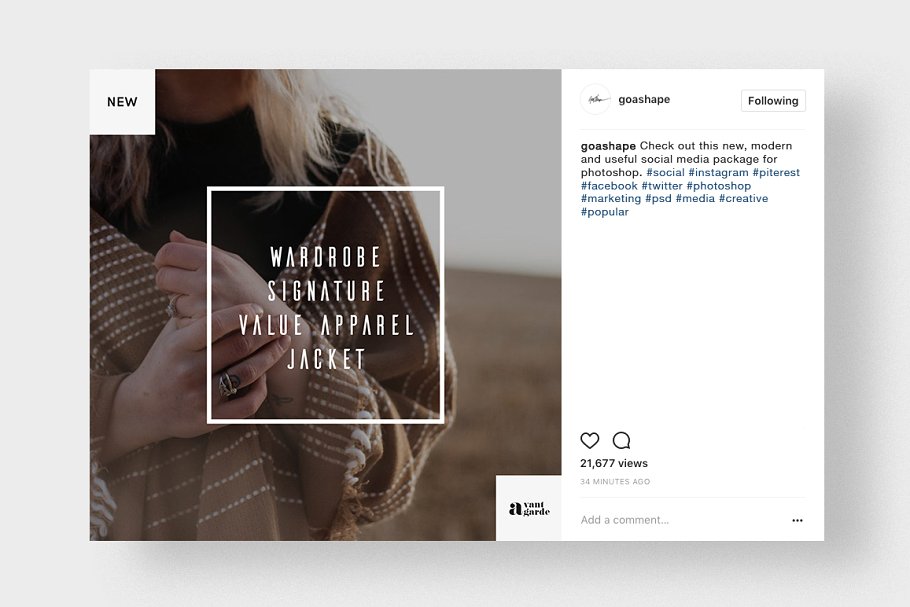 时尚风格社交媒体贴图PSD模板素材库精选 Stylish Social Media Pack插图(14)