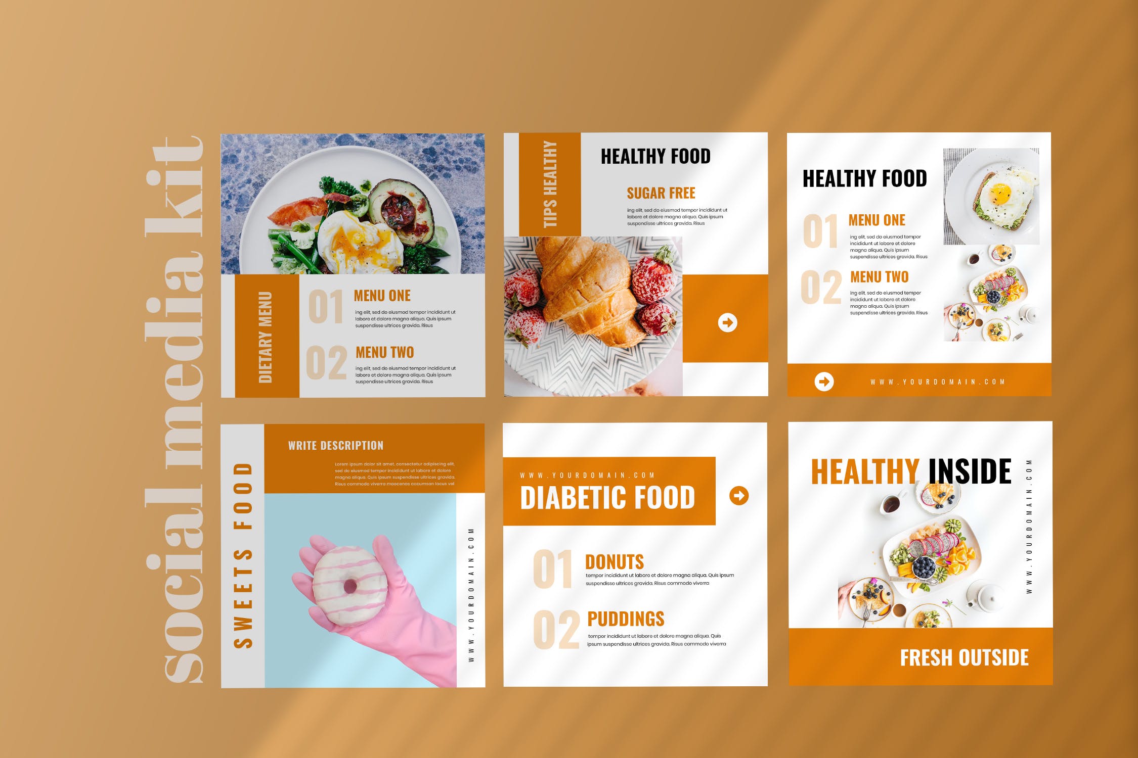 烘焙品牌社交媒体自媒体广告设计模板素材库精选 Sixteen – Social Media Kit插图