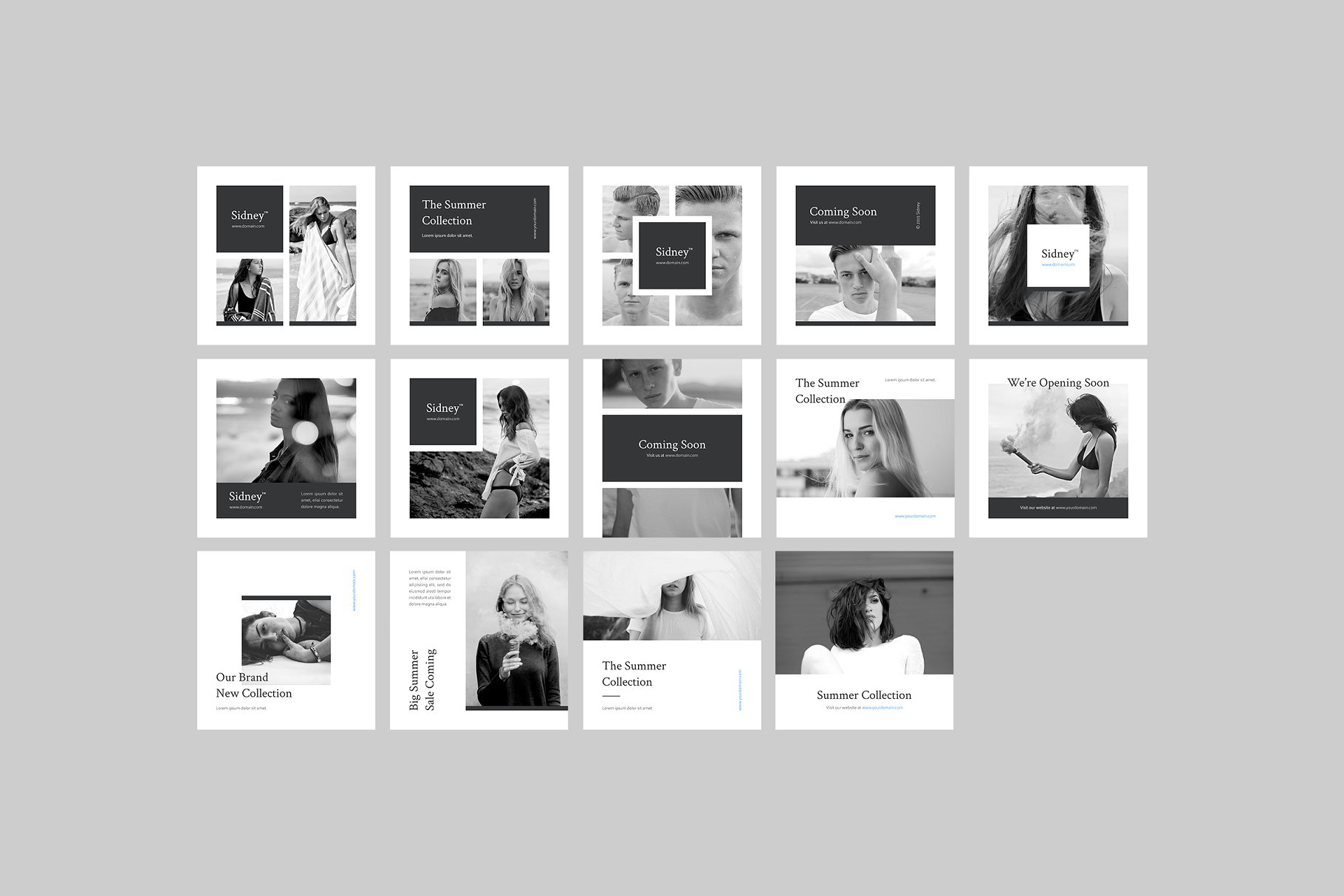 时装大片社交媒体贴图模板素材库精选 Sidney Social Media Templates插图(6)