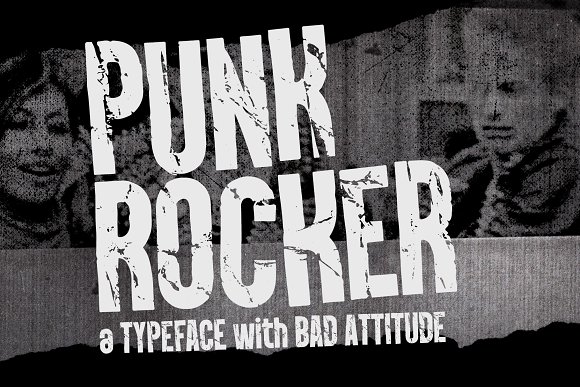 PunkRocker Font Trio插图2