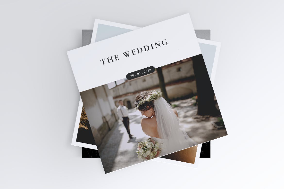 简约风婚礼婚宴活动宣传社交媒体设计套件 Wedding Minimal Social Media Post插图(2)