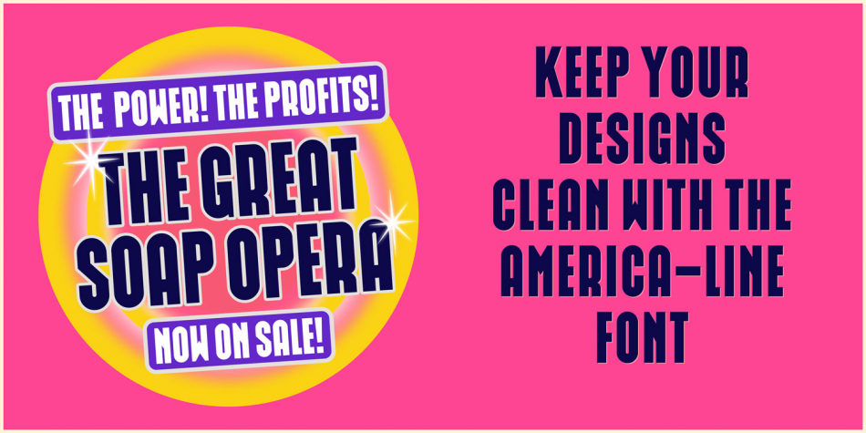 America Line Font插图