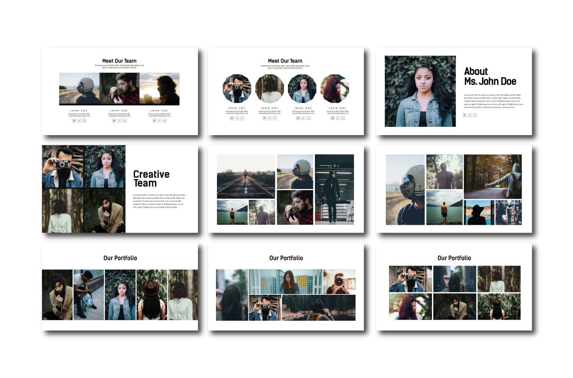 创意摄影/设计/策划工作室素材库精选PPT模板 Pango | Powerpoint Template插图(3)