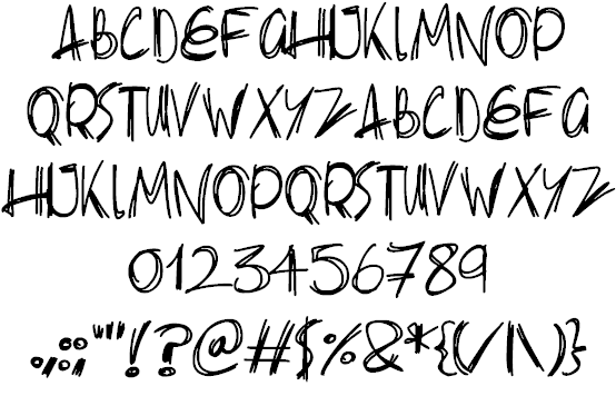 Slenderscratch font插图1 Slenderscratch font插图1