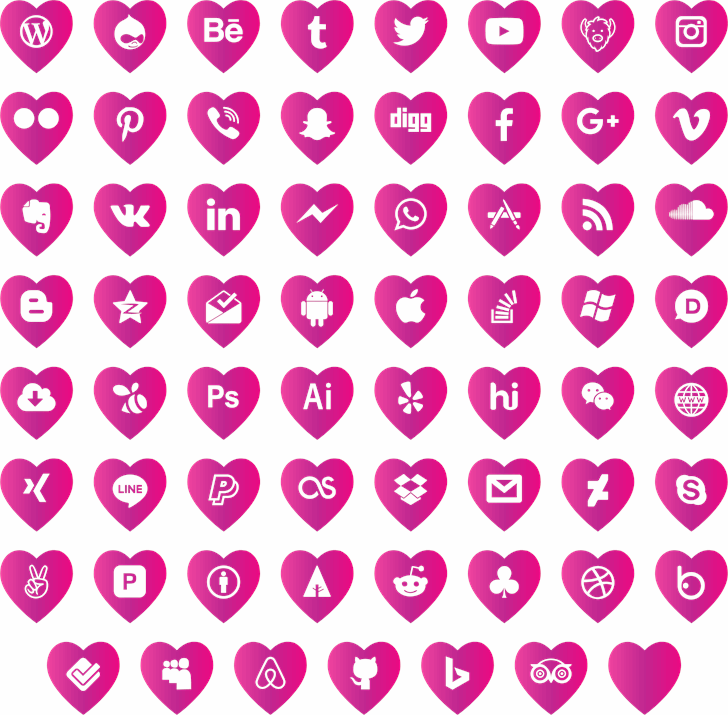 love social media font插图