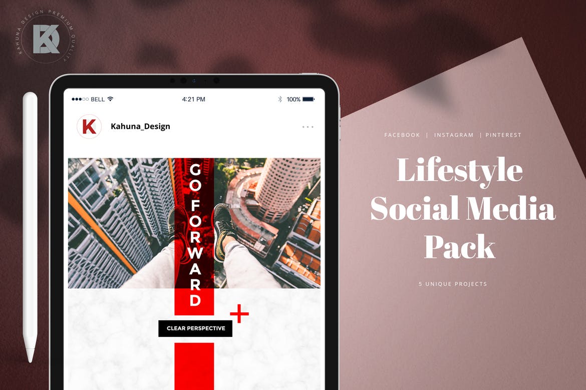 大理石背景时尚生活方式主题社交媒体设计素材包 Marble Lifestyle Social Media Kit插图(1)