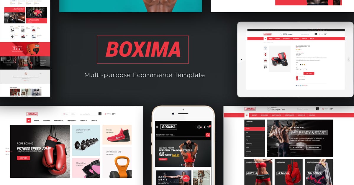 体育运动装备网上商城OpenCart主题模板素材库精选下载 Boxima – Sport OpenCart Theme插图