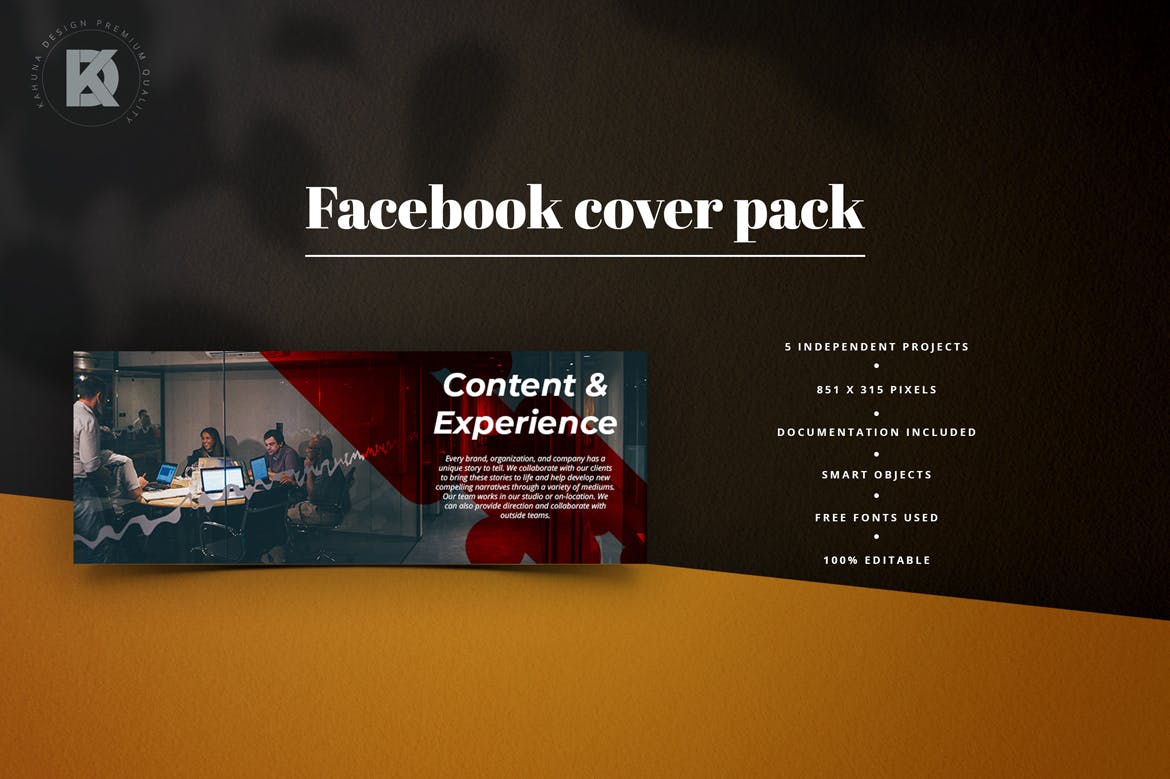Facebook主页业务推广封面设计模板素材库精选素材 Business Facebook Cover Pack插图(3)
