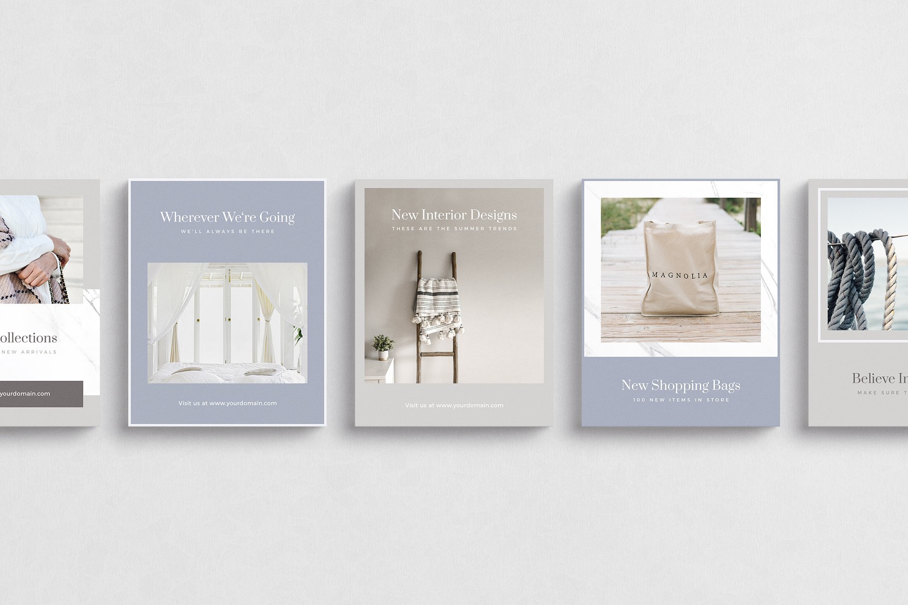 简约风社交媒体贴图设计模板素材库精选 Vienna Social Media Pack插图(1)