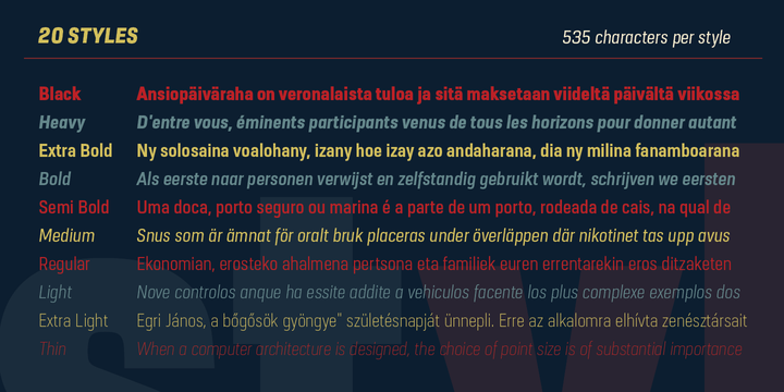 URW Dock Condensed Font Family插图3