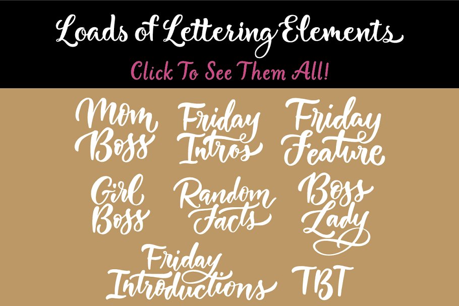 常用实用社交媒体海报文本图层 Lettering Overlays for Businesses插图(1)