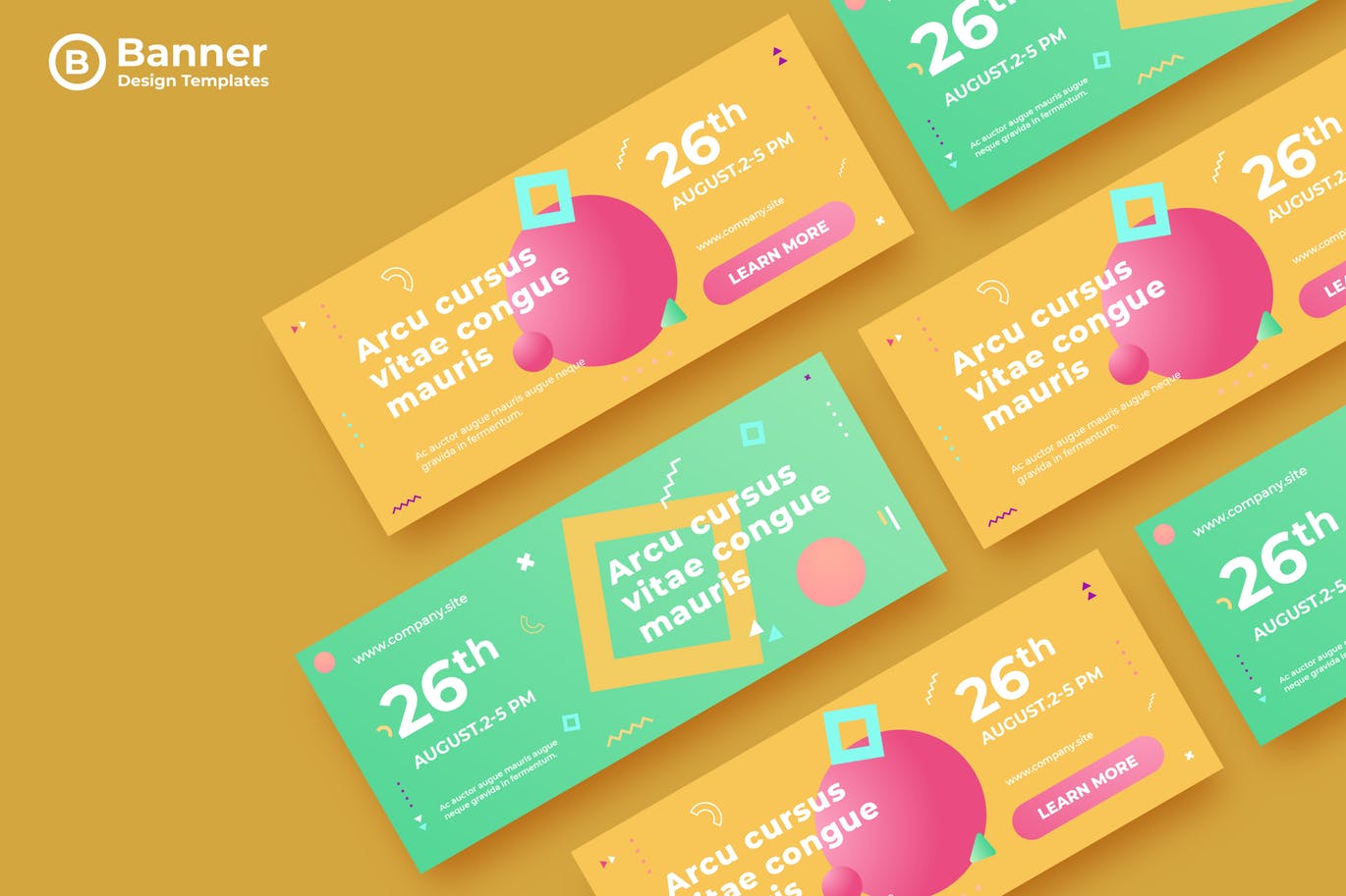 简约的时尚高端渐变色彩banner海报设计模板-15插图