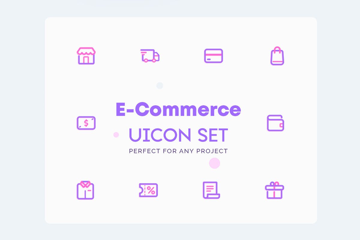 电子商务网站设计图标集 UICON E-Commerce Online Shop Icons插图