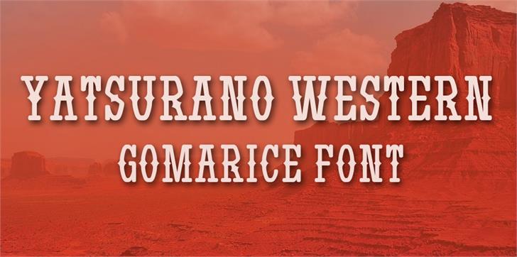 Yatsurano Western font插图